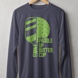 Pickleball Sport-Tek Long Sleeve Tee, Paddle Up Butter, Cup, Outdoor Court Performance Sun Shield Shirt thumbnail 5