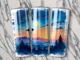 Seattle Space Needle 20oz Tumbler Wrap, Washington Skyline Sunset, Seamless Tumbler Design, Cityscape Tumbler, Full Wrap Tumbler thumbnail 2
