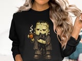 Spooky Monster Coffee Cat Tee thumbnail 13