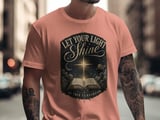 Let Your Light Shine Classroom T-Shirt, Christian Teacher Gift, Vintage Bible Verse Celestial Faith Based Educator Tee thumbnail 13