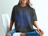 Music Notes Lion Paw Print Graphic T-Shirt thumbnail 1