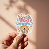 Dog Mom T Shirt Cartoon Golden Retriever Corgi Poodle Puppy Graphic Paw Bone Print thumbnail 3