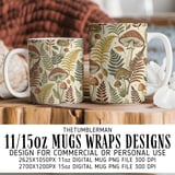 Whimsical Mushroom Forest Digital Pattern Size Bundle Png thumbnail 4