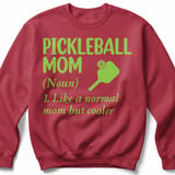 Pickleball Gildan Crewneck Sweatshirt, Pickleball Mom (Noun) 1. Like A Normal Mom But Cooler, Court Warm Up thumbnail 5