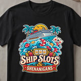 Ship, Slots & Shenanigans Cruise T-Shirt thumbnail 1