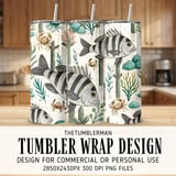 Digital Pattern, Fish Illustration, Sea Life Digital Bundle, Nautical Theme, Ocean Design, Crab Art, Digital Paper Pack, PNG JPG, Printable thumbnail 2