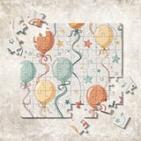 Digital Balloons Pattern, Party Balloons, Starry Sky, Digital Bundle, Seamless Pattern, Fabric Design, Paper Crafts, Instant Download thumbnail 7