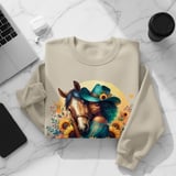 Just A Girl Who Loves Horses T-Shirt, Floral Horse Lover Shirt, Cowgirl TShirt, Western Tee, Horseback Riding Gift, Equestrian Style thumbnail 2