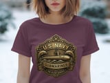US Navy Submariner T-Shirt, The Silent Service Tee, Patriotic Military Veteran Gift, Submarine Crew Apparel Shirt thumbnail 2