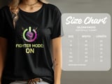 Cancer fighting t-shirt, Fighter Mode ON, Power Fist TShirt, Cancer Awareness tee, Strength Symbol shirt, Motivational Tee, Gift For thumbnail 4