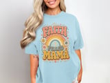 Faith Filled Mama Retro Christian Design | Groovy Rainbow Cross Digital Graphic | Vintage Style Spiritual Other thumbnail 4