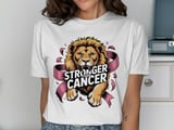 Cancer fighting t-shirt, Lion Stronger Than Cancer, Pink Ribbon Shirt, Motivational Shirt, Cancer Awareness Tee, Support TShirt, Gift thumbnail 5