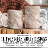 Rose Gold Marble Tumbler, Digital Paper, Floral Backgrounds, Scrapbook Paper, Junk Journal, Tumbler PNG, Printable Paper thumbnail 4