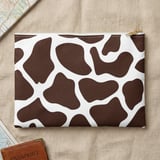 Cute Cow Print Laptop Sleeve, Brown White Spotted Bovine Aesthetic Accessory Pouch, Farm Animal Tech Case, Unique Gift thumbnail 14