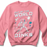 Pickleball Gildan Crewneck Sweatshirt, Out Of This World Dinks, Court Warm Up Athletic Fleece thumbnail 8