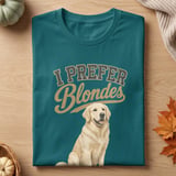 I Prefer Blondes Golden Retriever Tee thumbnail 8