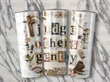 Judge Gently Tumbler PNG, Christian Quote Faith Scrapbook Collage Digital Design, Inspirational 20oz Skinny Sublimation Wrap, Seamless thumbnail 2