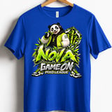 Panda Gaming T-Shirt for Kids, Nova Game On Youth Gamer Tee, Neon Green Panda Graphic Shirt, Pixo League thumbnail 7