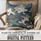 Abstract Digital Pattern Bundle, Dots Navy Blue, Seamless Repeat Pattern, Fabric Design, Commercial Use, Digital Paper, Print on Demand thumbnail 5