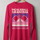 Pickleball Sport-Tek Long Sleeve Tee, Pickleball Grandma Like a Regular Grandma Only Way Cooler, Sun Shield Shirt thumbnail 8