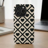 Black Heart Lattice MagSafe® Phone Case thumbnail 2