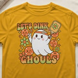 Pickleball Sport-Tek Performance Tee, Let's Dink Ghouls, Spooky Retro Fall Open Play Court Apparel thumbnail 3