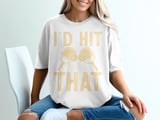 Pickleball Comfort Colors Shirt, I'd Hit That, Funny Retro Paddle Graphic Apparel, Vintage Graphic Tee thumbnail 2