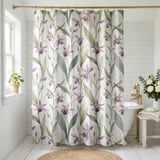 Elegant Orchid Botanical Shower Curtain thumbnail 1