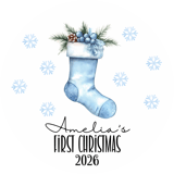 Baby First Christmas Stocking Digital Design thumbnail 4