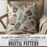 Hygge Holiday Seamless Digital Pattern Size Bundle Png thumbnail 5