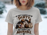 Dirty But Adorable Bernese Mountain Dog Tee thumbnail 1