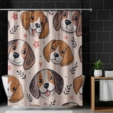 Whimsical Beagle Faces Seamless Digital Pattern Size Bundle Png thumbnail 10
