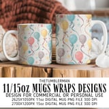 Digital Balloon Pattern, Digital Stars Pattern, Balloon Bundle, Birthday Balloon Pattern, Party Balloon Pattern, Festive Balloon Digital thumbnail 4