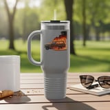Grand Wagoneer Tumbler, Flaming Car Tumbler, The Waggy Car, Burning Car, Skeleton Driver, Cars Tumbler, Gift for Car Lover thumbnail 7