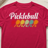 Pickleball Sport-Tek Performance Tee, Pickleball, Court Apparel Retro Paddle Graphic Athletic Shirt thumbnail 6