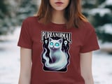 Purranormal Cat Ghost T-Shirt, Cute Cat Lover Gift, Halloween Cat Tee, Paranormal Themed Shirt, Spooky Cat Graphic Tee thumbnail 5