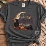 Vintage Black Cat PNG Celestial Moon Halloween Graphic, Whimsigoth Autumn Pumpkin Witchy Clipart, A Little Mystery Never Hurt Fall Design thumbnail 6