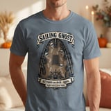 Sailing Ghost Ship All Hands On Deck Nautical Vintage Engraving Graphic Crewneck Sweatshirts thumbnail 14