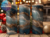 20 oz Skinny Tumbler Wrap Sublimation Design, Gold Marble Tumbler Digital, Straight and Tapered Wrap png, Abstract Tumbler thumbnail 2