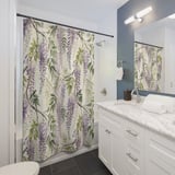 Serene Wisteria Garden Shower Curtain thumbnail 3