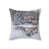 Grand Wagoneer Pillows, Waggy in Snow, Christmas Tree, Pillows and Pillow Cases, Winter Holiday Decor, Car Art, Automotive Gift, Cozy Decor thumbnail 4