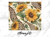 Sunflower Leopard 20oz Tumbler Wrap PNG, Leopard Print Tumbler Design, Floral Tumbler Sublimation, Leopard Tumbler, Tumbler Design thumbnail 4