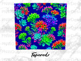 Vibrant Succulent Tumbler Wrap Digital PNG, Seamless Neon Botanical 20oz Skinny Sublimation Design File for Plant Lovers thumbnail 14