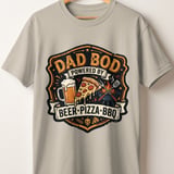 Dad Bod Powered By Beer Pizza BBQ T-Shirt, Funny Father's Day Gift, Husband Birthday Shirt, Grill Master Apparel thumbnail 6