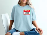 Happy Hour T-Shirt, Funny Hello My Name Is Drinking Shirt, Cocktail Bar Party Tee, Bachelorette Friend Gift thumbnail 4