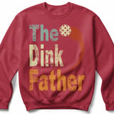 Pickleball Gildan Crewneck Sweatshirt, The Dink Father Graphic, Cozy Pickleball Dad Apparel, Court Warm Up thumbnail 5