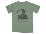 On The Way Turtle Rider Humor T-Shirt thumbnail 5