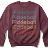 Pickleball Gildan Crewneck Sweatshirt, Pickleball Pickleball Pickleball Pickleball Pickleball, Court Warm Up thumbnail 3
