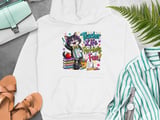 Whimsical 'Purrfectly Fun' Teacher Cat T-Shirt thumbnail 4