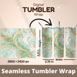 Golden Floral Tumbler Design, Digital Paper Pack, Watercolor Flowers Backgrounds, Junk Journal Printable, Scrapbooking Paper, Tumbler PNG thumbnail 7